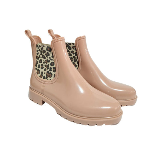 Botas Regina / Unicolor Beige - Animal Print