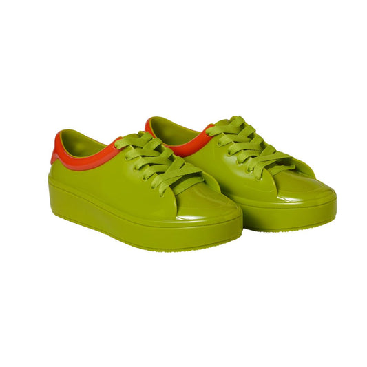 Tenis Altos / Verde - Naranja